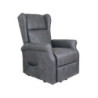 Poltrona relax Bergere Arlette 2 motori nabuk grigia moderna