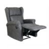 Poltrona relax Bergere Arlette nabuk grigio ignifuga moderna