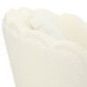 Poltrona Shelly bouclé panna cromo oro con cuscino moderna