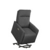 Poltrona relax Carlotta D USB tessuto fumo moderna motorizzata