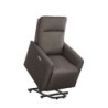 Poltrona relax Carlotta D USB tessuto tortora moderna motorizzata