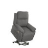 Poltrona relax Eugenia 2 motori USB tessuto cenere moderna