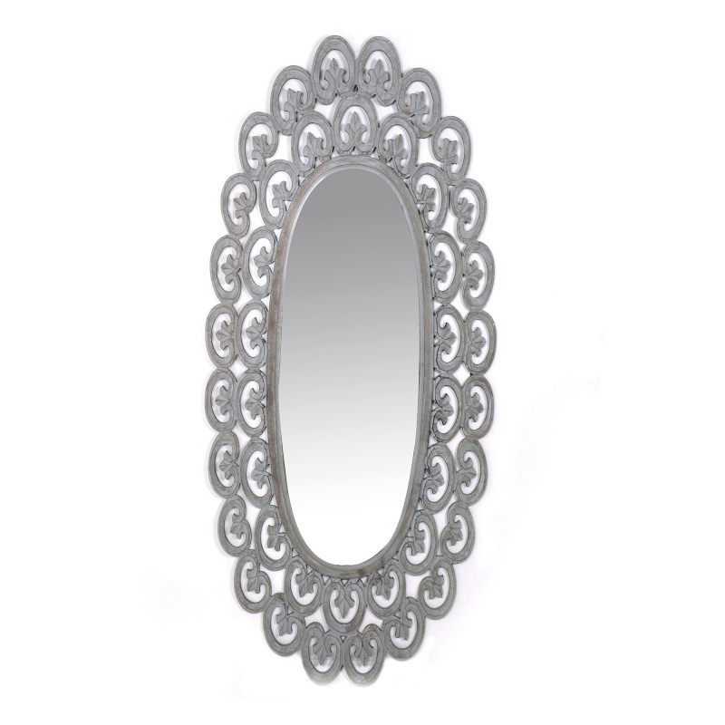 Specchio Narciso Plus 180 grigio moderno grande luminoso elegante