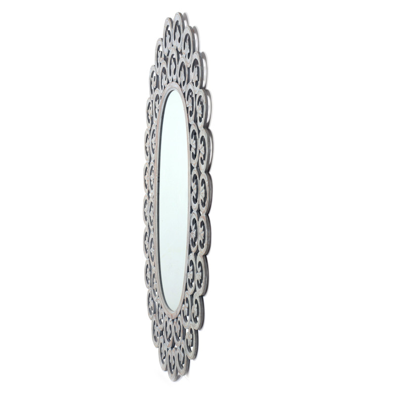 Specchio Narciso Plus 180 grigio moderno grande luminoso elegante