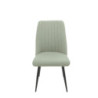 Set 4 sedie Mindi bouclé verde salvia gambe nere imbottite