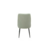 Set 4 sedie Mindi bouclé verde salvia gambe nere imbottite