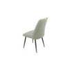 Set 4 sedie Mindi bouclé verde salvia gambe nere imbottite