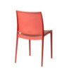 Set 4 sedie Adele rosso mattone polipropilene moderne impilabili