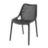 Set 4 sedie Braga Plus polipropilene nero moderne impilabili