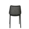 Set 4 sedie Braga Plus polipropilene nero moderne impilabili