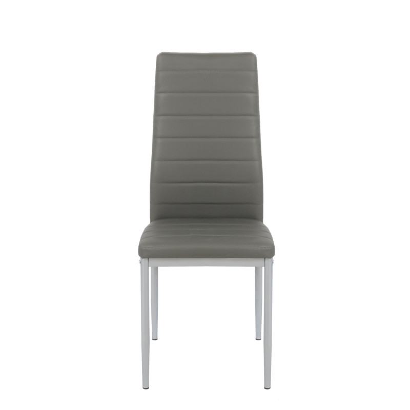 Set 6 sedie Queen Kit all cenere similpelle moderne casa