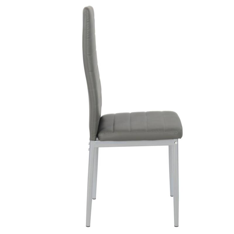 Set 6 sedie Queen Kit all cenere similpelle moderne casa