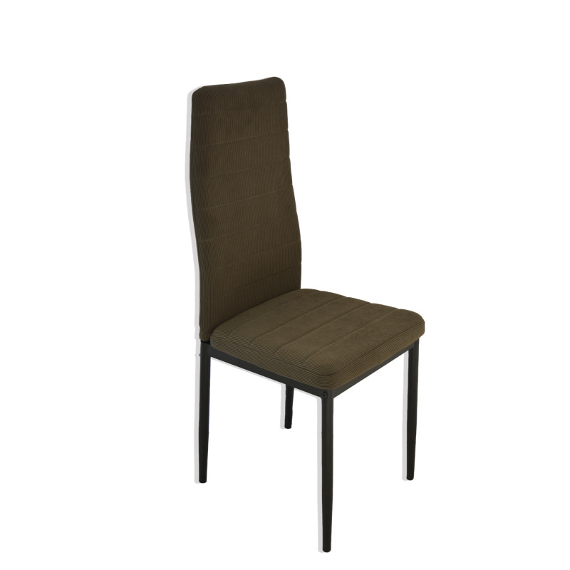 Set 6 sedie Queen Kit millerighe cenere gambe nere moderne casa