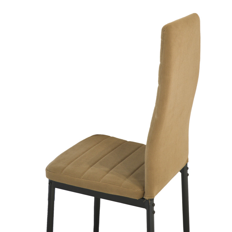 Set 6 sedie Queen Kit tortora millerighe gambe nere moderne casa