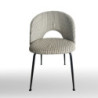 Set 2 sedie Elen pied de poule gambe nere imbottite moderne