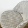 Set 2 sedie Elen pied de poule gambe nere imbottite moderne