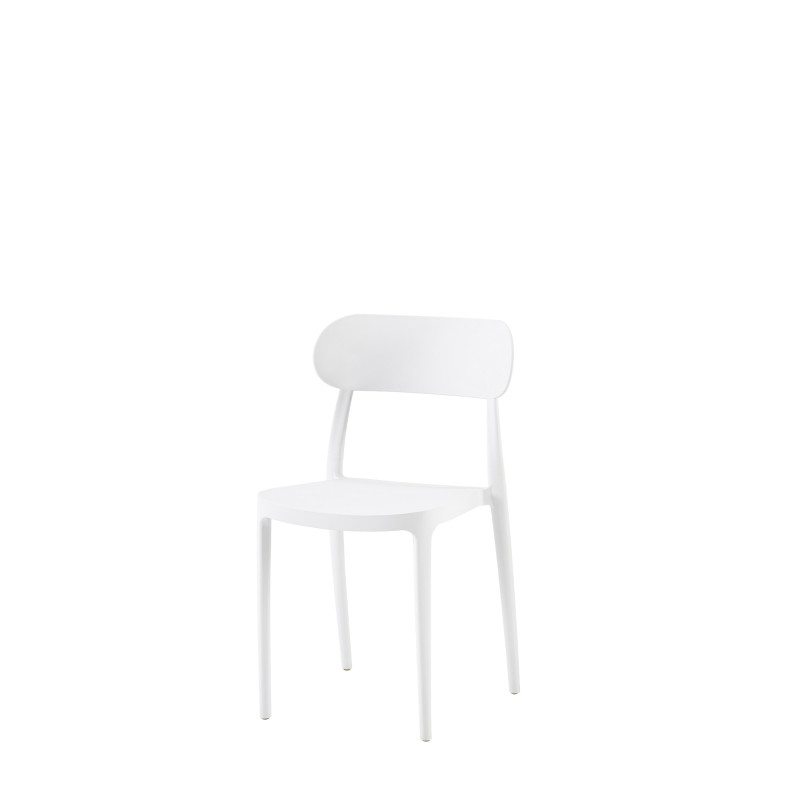 Set 4 sedie Celine bianche polipropilene moderne leggere resistenti