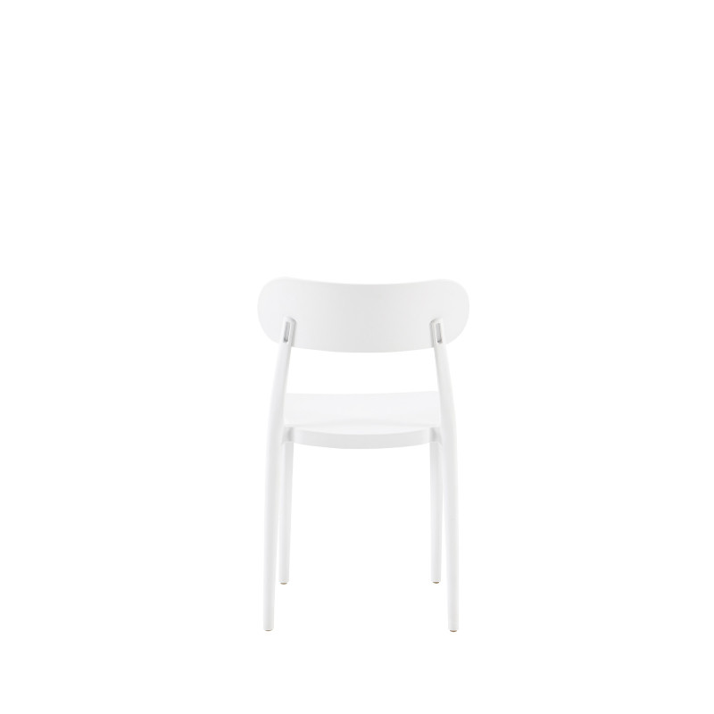 Set 4 sedie Celine bianche polipropilene moderne leggere resistenti