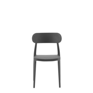Set 4 sedie Celine nere polipropilene moderne leggere resistenti