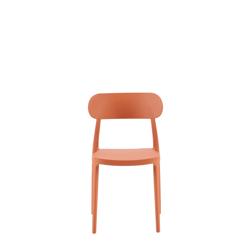 Set 4 sedie Celine rosso acero polipropilene moderne resistenti