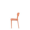 Set 4 sedie Celine rosso acero polipropilene moderne resistenti