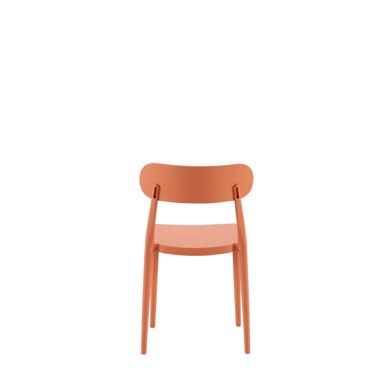 Set 4 sedie Celine rosso acero polipropilene moderne resistenti