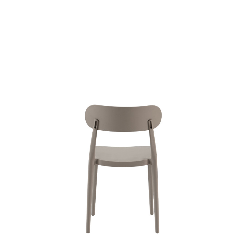 Set 4 sedie Celine tortora polipropilene moderne versatili resistenti