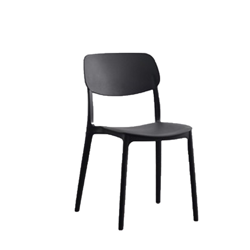 Set 4 sedie New Chapeau polipropilene nere moderne e resistenti