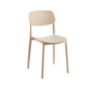 Set 4 sedie New Chapeau polipropilene tortora moderne