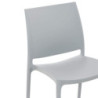 Set 4 sedie Adele bianche polipropilene moderne impilabili leggere