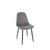 Set 4 sedie New Lena velluto grigio gambe nere moderne