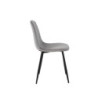 Set 4 sedie New Lena velluto grigio gambe nere moderne