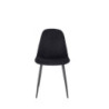 Set 4 sedie New Lena velluto nero gambe nere moderne ed eleganti