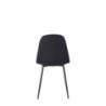 Set 4 sedie New Lena velluto nero gambe nere moderne ed eleganti