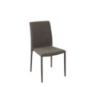 Set 6 sedie Dani velluto millerighe cenere imbottite moderne