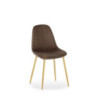 Set 4 sedie New Lena velluto fango gambe oro moderne casa