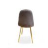 Set 4 sedie New Lena velluto fango gambe oro moderne casa