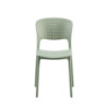 Set 4 sedie Ariel polipropilene verde militare moderne resistenti