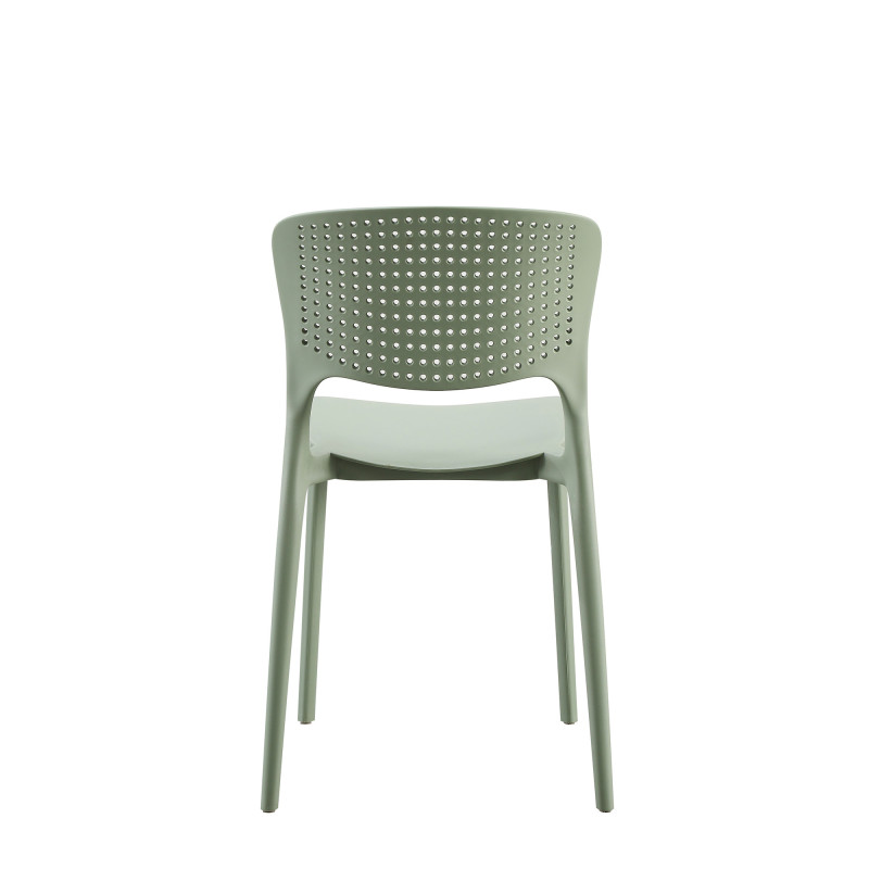 Set 4 sedie Ariel polipropilene verde militare moderne resistenti