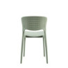 Set 4 sedie Ariel polipropilene verde militare moderne resistenti