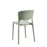 Set 4 sedie Ariel polipropilene verde militare moderne resistenti