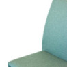 Set 6 sedie Dedis tessuto verde salvia imbottite moderne eleganti