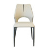 Set 6 sedie Delia similpelle cenere grigio imbottite moderne