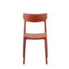 Set 4 sedie Star polipropilene rosso acero moderne resistenti