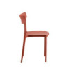 Set 4 sedie Star polipropilene rosso acero moderne resistenti