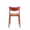 Set 4 sedie Star polipropilene rosso acero moderne resistenti