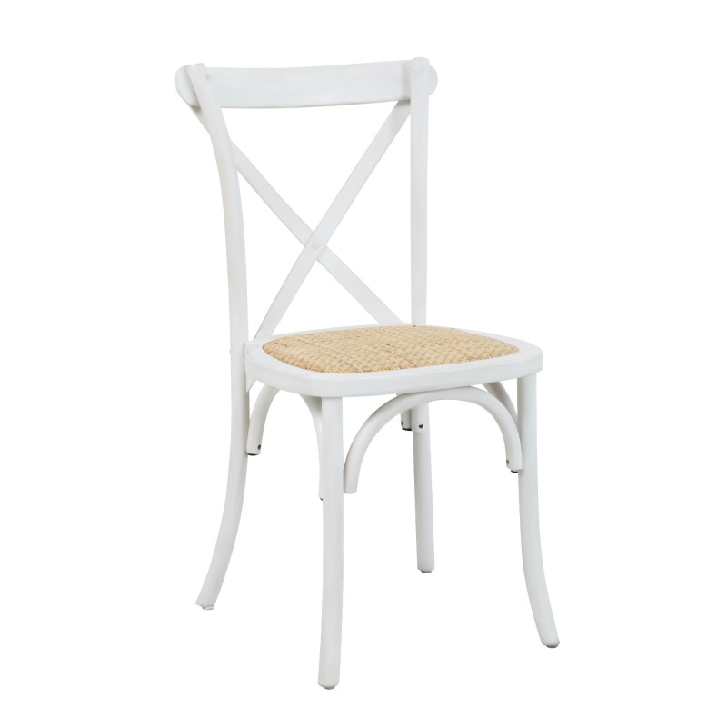 Set 4 sedie Pepita bianca imbottite moderne per soggiorno cucina