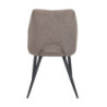 Set 4 sedie Virginia tessuto tortora gambe nere moderne imbottite
