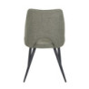 Set 4 sedie Virginia tessuto verde gambe nere moderne imbottite