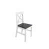 Set Woody tavolo e 4 sedie fumo gambe bianche moderno cucina